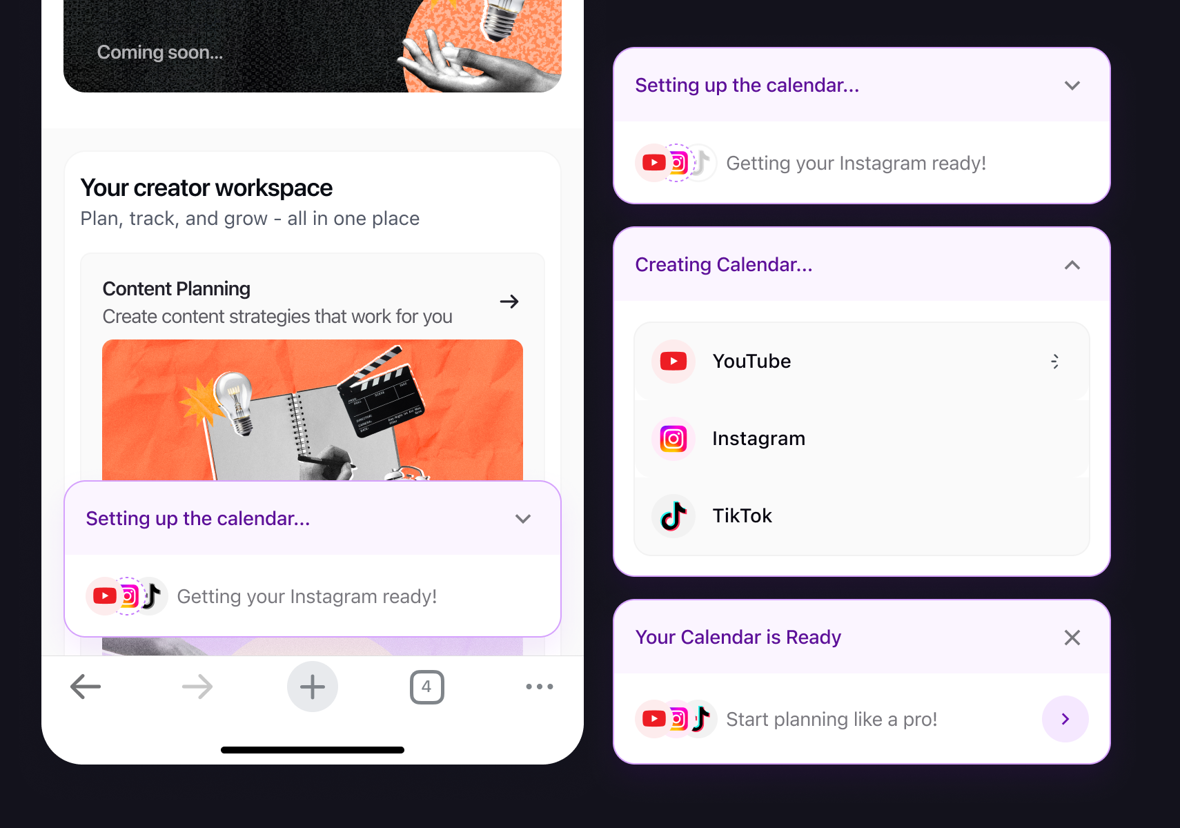 AI-assisted content planning.